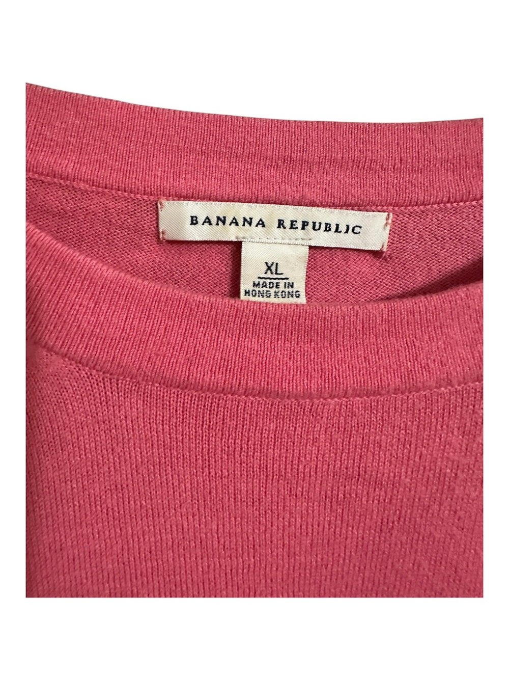 Banana Republic cotton and Cashmere Pink Crew Neck Sweater Size XL - Picture 8 of 8